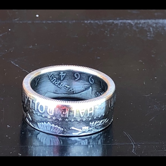 US Kennedy Half-Dollar Ring, Coin Rings, Rings, - Picture 2 of 8